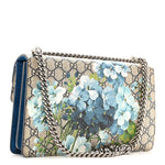 GG Supreme Monogram Blooms Small Dionysus Shoulder Bag Beige Navy Vintage Blue