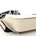 Eco Alter Nappa Perforated Logo Tiny Crossbody White