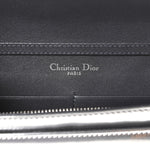 Metallic Patent Micro-Cannage Diorama Wallet on Chain Pouch Silver