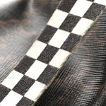 Triomphe Logo Canvas Checker Belt Bag Black