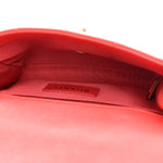 Calfskin Quilted Flap Waist Bag Red