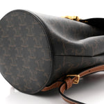 Triomphe Canvas Calfskin Bonnie Backpack Tan