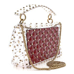 PVC Medium Rockstud Spike Shoulder Bag