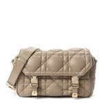 Calfskin Macrocannage Small Diorcamp Messenger Sand