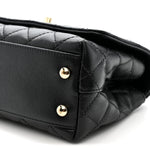 Caviar Quilted Extra Mini Coco Handle Flap Black