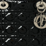 Patent Cannage Medium Lady Dior Black