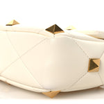 Nappa Medium Roman Stud Shoulder Bag Ivory