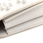 Calfskin Spikes Loubinthesky Paloma Wallet On Chain White