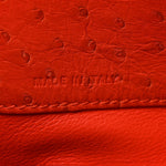 Ostrich Large Open Bar Tote Orange