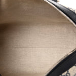 GG Supreme Monogram Web Medium Ophidia Top Handle Bag Beige Blue
