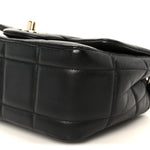 Lambskin Resin Crystal Square Quilted Mini Monacoco Flap Black