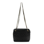 Lambskin Quilted Shoulder Bag Black