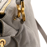 Calfskin Medium Marcie Satchel Cashmere Grey