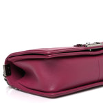 Lambskin Chevron Quilted Medium Boy Flap Dark Pink