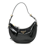 Patent Naplak Arque Shoulder Bag Black