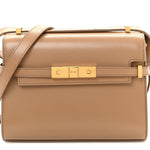 Smooth Calfskin Mini Manhattan Shoulder Bag  Natural Tan