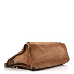 Waxed Suede Calfskin Classic Hardware Medium Le City Camel