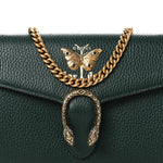 Calfskin Garden Dionysus Chain Wallet Emerald