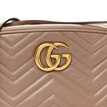Calfskin Matelasse Small GG Marmont Chain Shoulder Bag Porcelain Rose