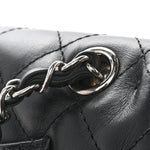 Calfskin Quilted CC Uniform Flap Belt Bag Black