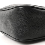 Pebbled Calfskin Small Soho Disco Bag Black