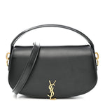 Box Calfskin Voltaire Top Handle Crossbody Bag Black