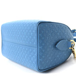 Calfskin Nanogram Embossed Speedy Bandouliere 20 Blue