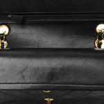 Lambskin Quilted Small Double Flap Black