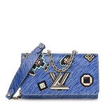 Epi Azteque Twist Chain Wallet Denim Light