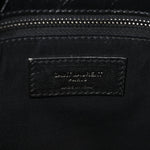 Crinkled Calfskin Matelasse Monogram Large Niki Chain Satchel Black