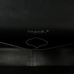 Iridescent Caviar Quilted Jumbo Double Flap Black