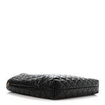Lambskin Quilted Maxi Icare Shopping Tote Black