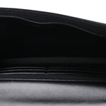 Shiny Calfskin Quilted Metal Top Handle Wallet On Chain WOC Black
