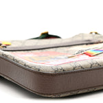 Soft GG Supreme Monogram Courrier Web Medium Flat Messenger Bag Beige New Acero Multicolor