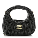 Nappa Matelasse Mini Wander Hobo Black