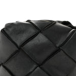Lambskin Maxi Intrecciato Mini Cassette Camera Bag Black