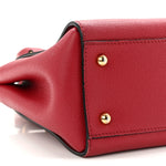 Soft Grain Calfskin Small Buckle Tote Parade Red