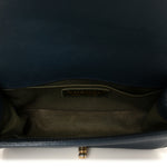 Caviar Quilted Small Boy Flap Blue
