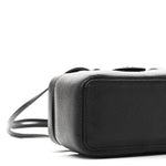 Shiny Caviar Preppy Coco Long Vanity With Strap Black