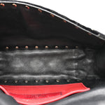 Velvet Small Rockstud Spike Shoulder Bag Black