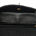 Caviar Quilted Mini Top Handle Rectangular Flap Black