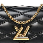 Lambskin Malletage Wallet On Chain GO-14 Black