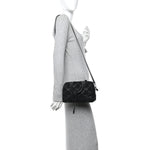 Lauretos Lurex Jacquard Small Ella Boston Bag Black