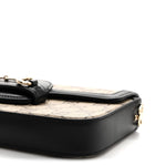 GG Supreme Monogram Azalea Calfskin Horsebit 1955 Mini Bag Beige Black