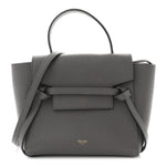 Grained Calfskin Nano Belt Bag Grey