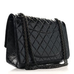 Glazed Calfskin Quilted 2.55 Reissue 226 Flap So Black