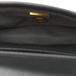 Denim Quilted Mini Flap Grey