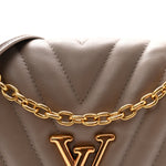 Calfskin LV New Wave Chain Bag Taupe