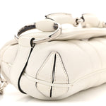 Nappa Vertical Matelasse Small Maxi Horsebit Chain Shoulder Bag Great White