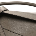 Soft Grained Small Puzzle Edge Bag Taupe